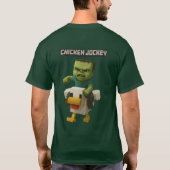 T-shirt Conception de jockey de poulet Minecraft - Baby Zo (Dos)