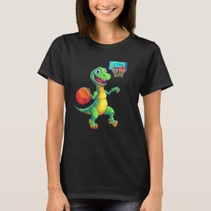 T-shirt Conception de joueur de squelette de dinosaure lud