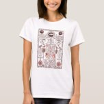 T-shirt Conception de Kabbalah<br><div class="desc">Illustration antique et mystérieuse de Kabbalah,  de DoverPictura. Trouvez l'image originale chez http://doverpictura.com/collection/0486991636</div>