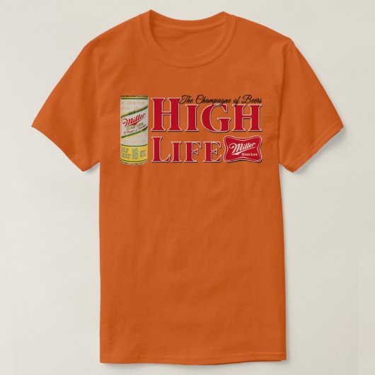 T-shirt Conception de la bière Miller High Life (Design devant)