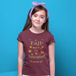 T-shirt Conception de la brise automnale et des feuilles a