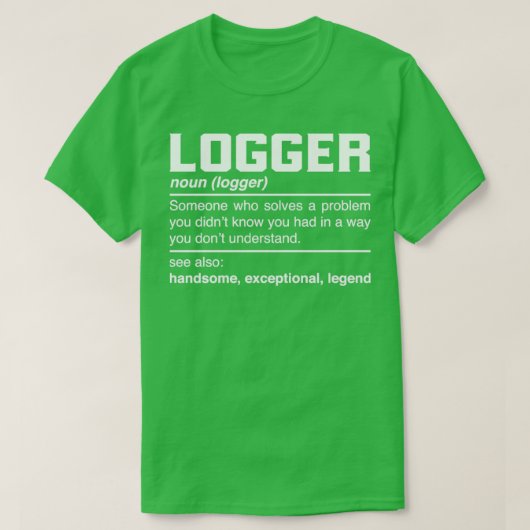 T-shirt Conception de la définition du logger Lumberman Lu (Design devant)