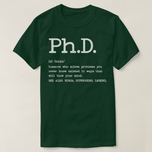 T-shirt Conception de la définition Phd (Design devant)