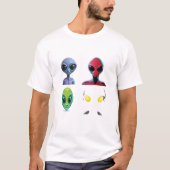 T-shirt Conception de la face Alien 3D unique (Devant)