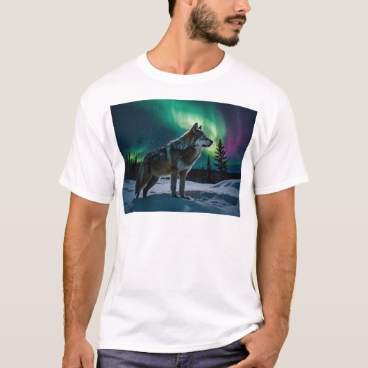 T-shirt Conception de la faune des aurores et des loups de (Devant)