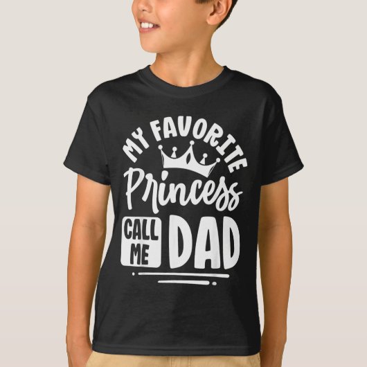 T-shirt Conception de la fête des pères, la princesse préf (Devant)