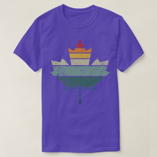 T-shirt Conception de la Fierté Retro Maple Leaf Canada (Design devant)
