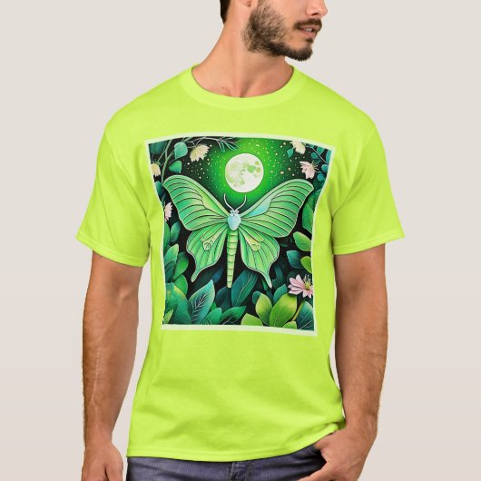 T-shirt Conception de la fleur de papillon lunaire (Devant)