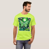 T-shirt Conception de la fleur de papillon lunaire (Devant entier)