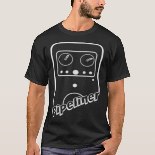 T-shirt Conception de la machine de soudure en silhouette  (Devant)