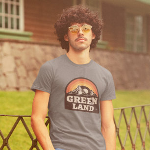 T-shirt Conception de la montagne du Groenland Vintage