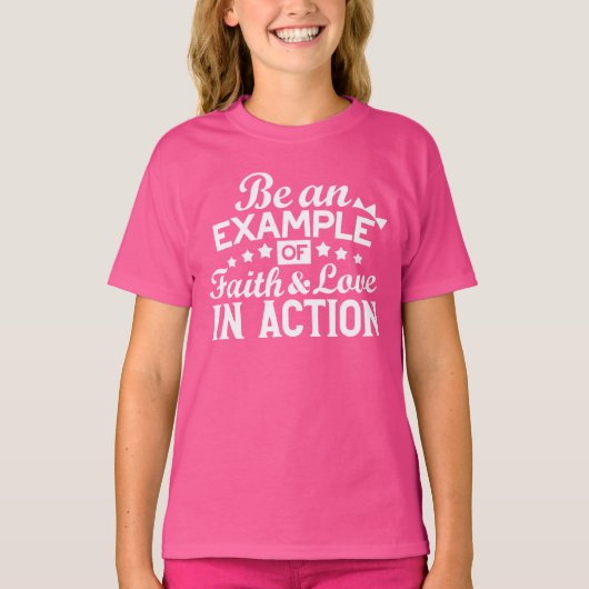 T-shirt Conception de la motivation chrétienne - Foi, Amou (Devant)