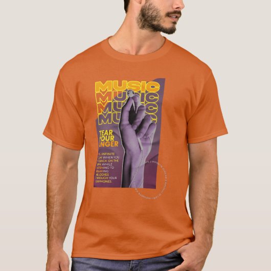 T-shirt Conception de la MUSIQUE Strewear (Devant)