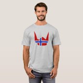 T-shirt Conception de la Norvège de drapeau de Viking de (Devant entier)