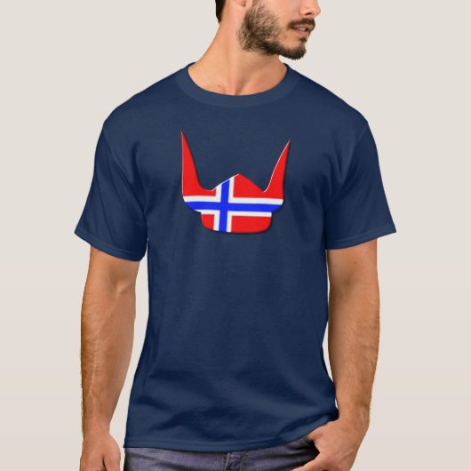 T-shirt Conception de la Norvège de drapeau de Viking de (Devant)