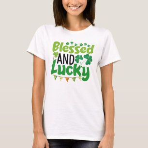 T-shirt Conception de la Saint-Patrick bénie et chanceuse-