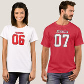 T-shirt Conception de la Saint-Valentin blanche Six Sept M
