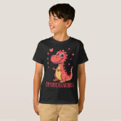 T-shirt Conception de la Saint-Valentin du dinosaure migno (Devant entier)