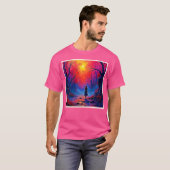 T-shirt Conception de la solitude de la fille de la forêt  (Devant entier)