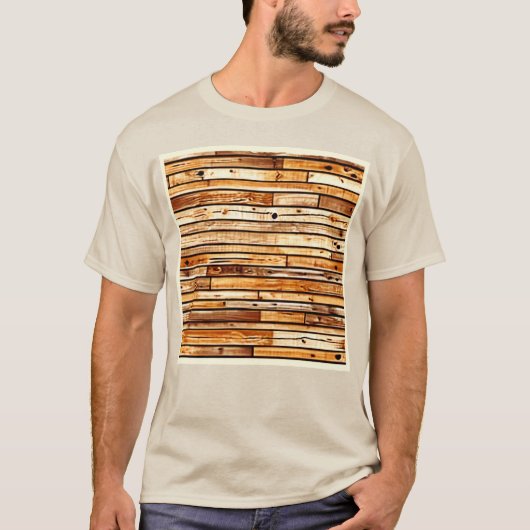 T-shirt Conception de la texture du bois vieilli (Devant)