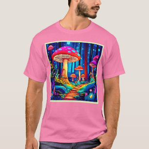 T-shirt Conception de la trajectoire du champignon magique