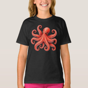 T-shirt Conception de la vie marine de l'octopus océan