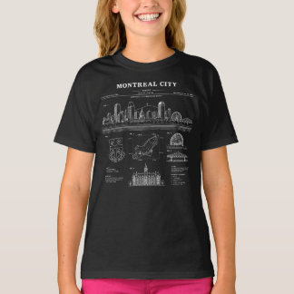 T-shirt conception de la ville de Montréal Canada