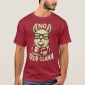 T-shirt Conception de lama drôle «Prob-Llama»  (Devant)