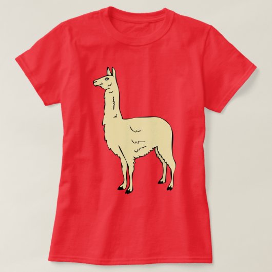 T-shirt Conception de lama mignon #1 (Design devant)
