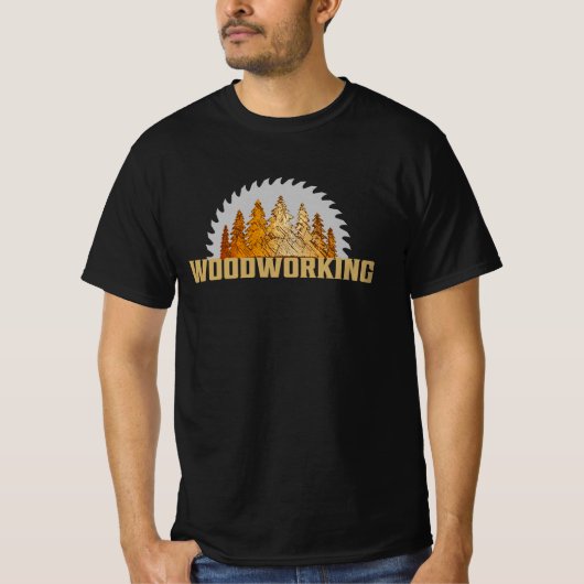 T-shirt Conception de lame de scie de forêt de menuiserie (Devant)