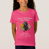 T-Shirt Conception de l'amour de teckel dans les fleurs sa (Devant)