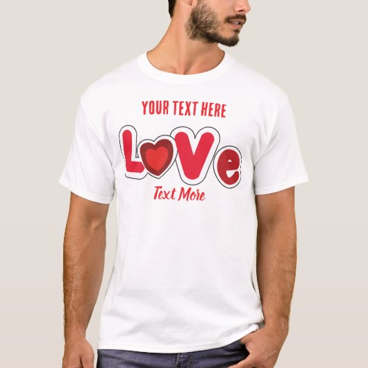 T-shirt Conception de l'amour et de la romance avec des él (Devant)