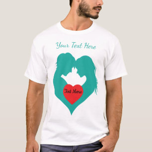 T-shirt Conception de l'amour et de la romance avec des él