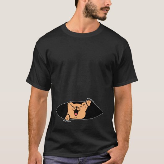 T-shirt Conception de l'annonce de grossesse avec chatte m (Devant)