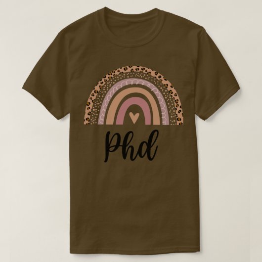 T-shirt Conception de l'arc-en-ciel minimale de Phd (Design devant)
