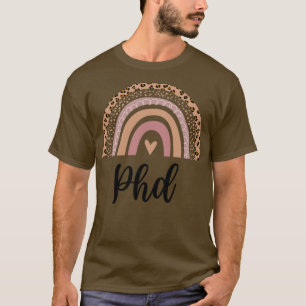 T-shirt Conception de l'arc-en-ciel minimale de Phd