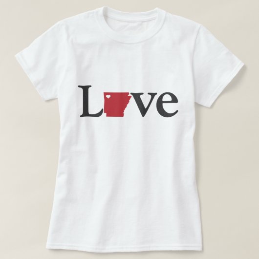 T-shirt Conception de l'Arkansas d'amour (Design devant)