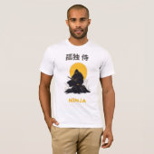 T-shirt Conception de l'art du ninja samouraï solitaire (Devant entier)