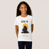 T-Shirt Conception de l'art du ninja samouraï solitaire (Devant entier)