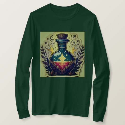 T-shirt Conception de l'autocollant de bouteille de potion (Design devant)