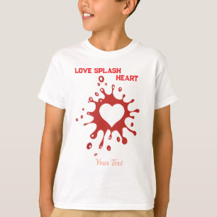 T-shirt Conception de l'éclaboussure de cœur – Design d'ex