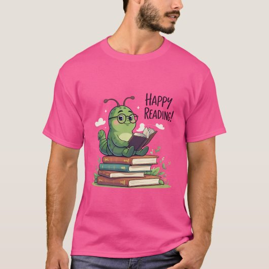 T-shirt Conception de lecture de vers de livre (Devant)