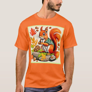 T-shirt Conception de l'écureuil de forêt