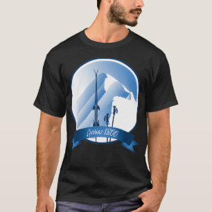 T-shirt Conception de leewarddesign de ski Avoriaz 1800 Al