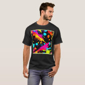 T-shirt Conception de l'encre de néon (Devant entier)