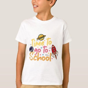 T-shirt Conception De L'espace Pour Aller À L'école