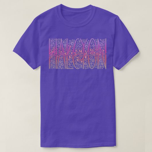 T-shirt Conception de lettrage halcyon (Design devant)