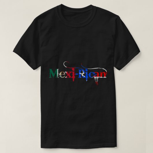 T-shirt Conception de lettres mexicano-ricaines Mexique Po (Design devant)