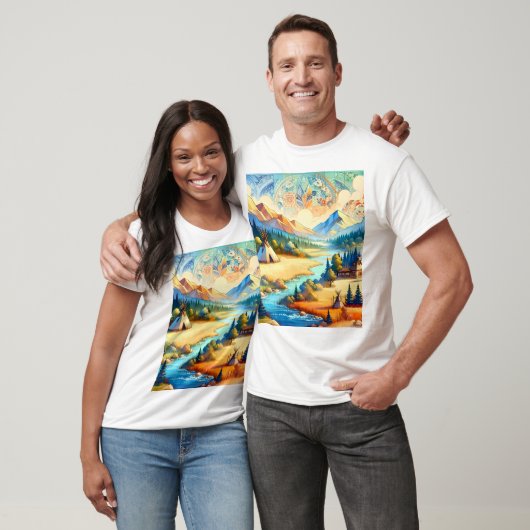 T-shirt Conception de l'expression symbolique de la vallée (Unisexe)