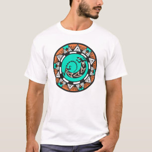 T-SHIRT CONCEPTION DE LÉZARD DE CERCLE DE NATIF AMÉRICAIN